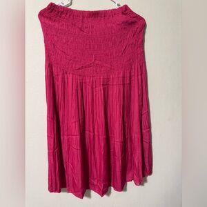 DO+BE Vibrant Pink Midi Skirt